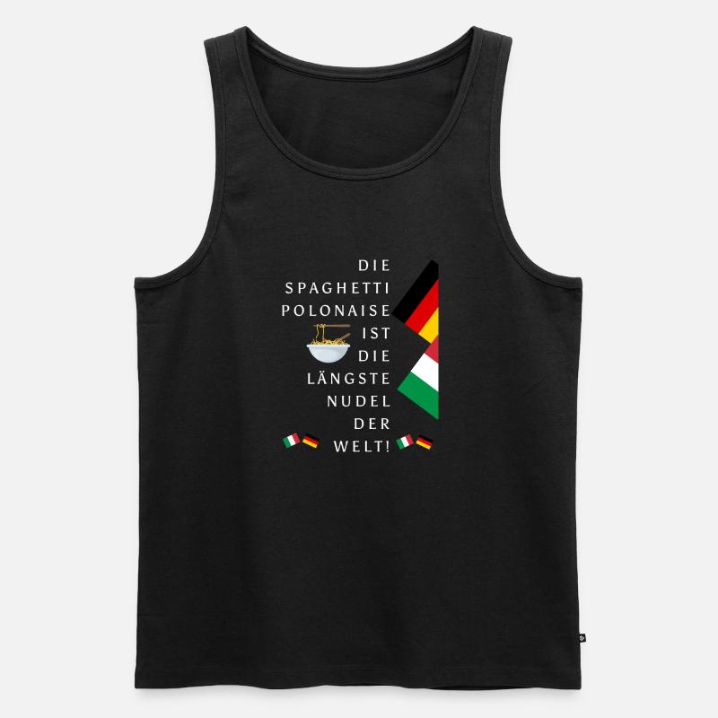 Spaghetti Polonaise - Männer Premium Bio Tank Top - Schwarz