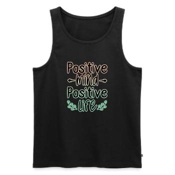 Positive Mind 🍀 - Men's Premium Organic Tank Top - black - Front - AI Model Male 178 light (178cm)