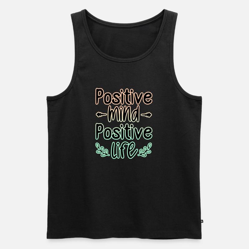 Positiver Geist 🍀 - Männer Premium Bio Tank Top - Schwarz