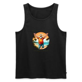 I don't have to do anything, man - Men's Premium Organic Tank Top - black - Front - AI Model Male 178 light (178cm)