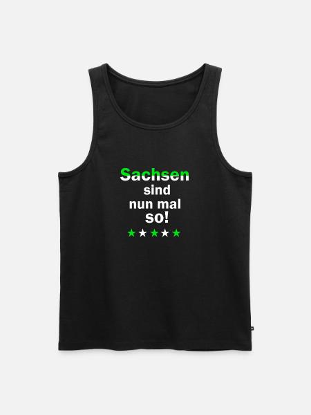 Sachsen sind so - Männer Premium Bio Tank Top - Schwarz