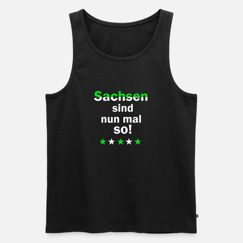 Sachsen sind so - Männer Premium Bio Tank Top - Schwarz