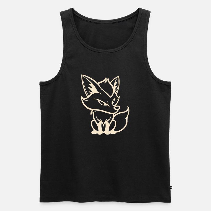 Fox Comic - Men's Premium Organic Tank Top - black