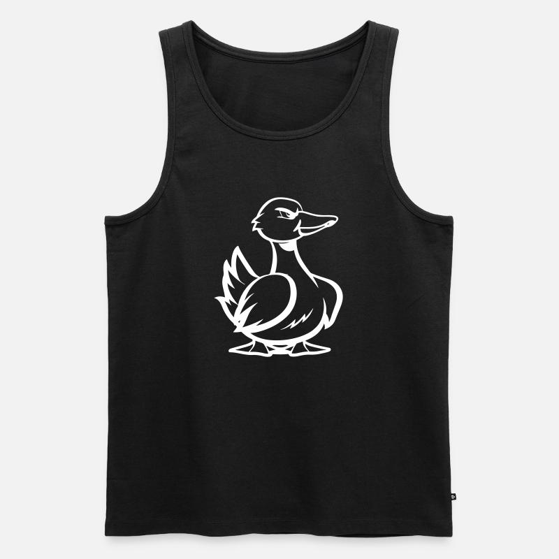 ente comic - Männer Premium Bio Tank Top - Schwarz