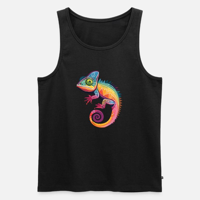 Chamäleon - Männer Premium Bio Tank Top - Schwarz