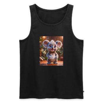 animal australien super mignon Down Under koala bear - Débardeur bio Premium Homme - noir - Devant - Michal (187cm)
