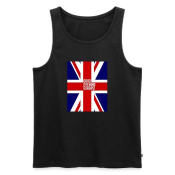 Eurovision Großbritannien - Männer Premium Bio Tank Top - Schwarz - Vorne - AI Model Male 178 light (178cm)