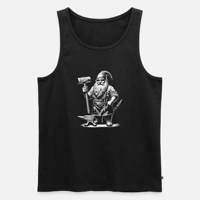 Schmied - Männer Premium Bio Tank Top - Schwarz