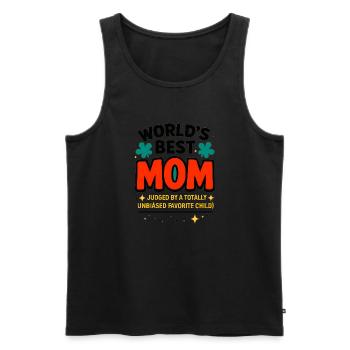 Die beste Mutter der Welt Lustiger Frecher Witz - Männer Premium Bio Tank Top - Schwarz - Vorne - AI Model Male 178 light (178cm)