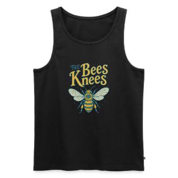 Die Knie der Biene – Vintage Cute Buzz - Männer Premium Bio Tank Top - Schwarz - Vorne - AI Model Male 178 light (178cm)