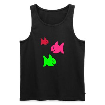 fische - Männer Premium Bio Tank Top - Schwarz - Vorne - AI Model Male 178 light (178cm)