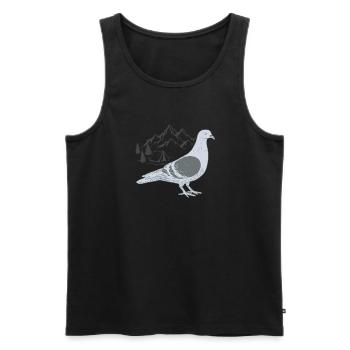taube in den Bergen - Männer Premium Bio Tank Top - Schwarz - Vorne - Michal (187cm)