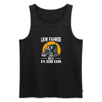 LKW Fahrer Geschenk Brummi Vater Jubiläum - Männer Premium Bio Tank Top - Schwarz - Vorne - AI Model Male 178 light (178cm)