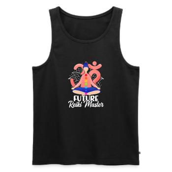 Future Reiki Master - Männer Premium Bio Tank Top - Schwarz - Vorne - Michal (187cm)