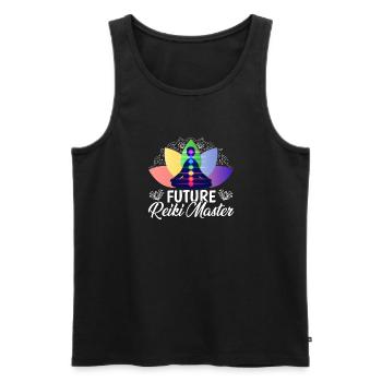 Future Reiki Master - Männer Premium Bio Tank Top - Schwarz - Vorne - Michal (187cm)