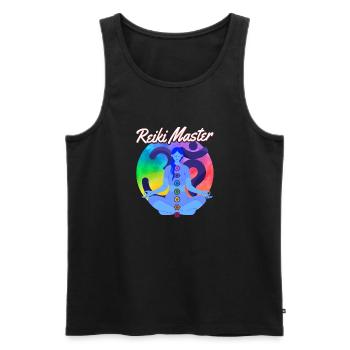 Reiki Master Heilkunst - Männer Premium Bio Tank Top - Schwarz - Vorne - Michal (187cm)