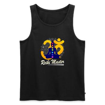 Reiki Master Heilkunst - Männer Premium Bio Tank Top - Schwarz - Vorne - Michal (187cm)