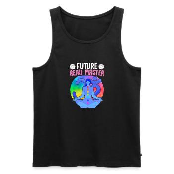 Future Reiki Master - Männer Premium Bio Tank Top - Schwarz - Vorne - Michal (187cm)
