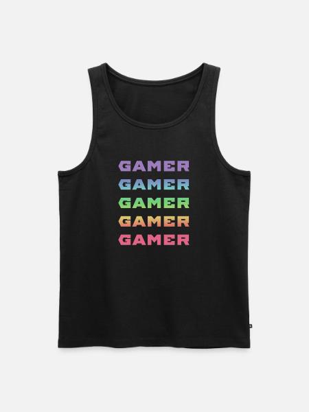 GAMER GAMER GAMER GAMER - Men's Premium Organic Tank Top - black