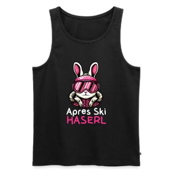 Apres Ski Haserl, Party für Ski Hasen auf Skihütte - Männer Premium Bio Tank Top - Schwarz - Vorne - Michal (187cm)