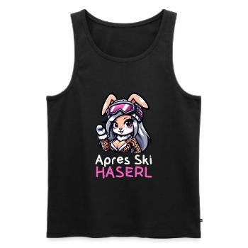 Apres Ski Haserl, Party für Ski Hasen für den JGA - Männer Premium Bio Tank Top - Schwarz - Vorne - Michal (187cm)