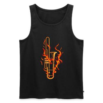 Trombone - Débardeur bio Premium Homme - noir - Devant - Michal (187cm)
