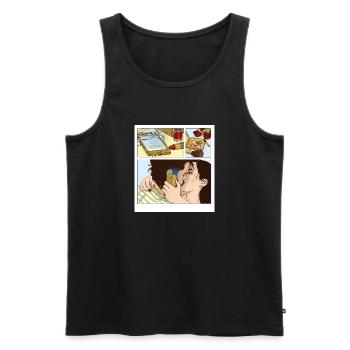 Comic - Männer Premium Bio Tank Top - Schwarz - Vorne - Michal (187cm)