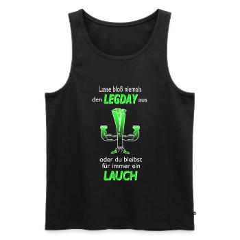 Lauch Kraftsport Fitness Fitnessstudio Gym Lustig - Männer Premium Bio Tank Top - Schwarz - Vorne - AI Model Male 178 light (178cm)