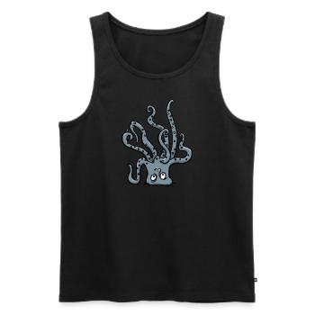 Krakenkopfstand - Männer Premium Bio Tank Top - Schwarz - Vorne - AI Model Male 178 light (178cm)