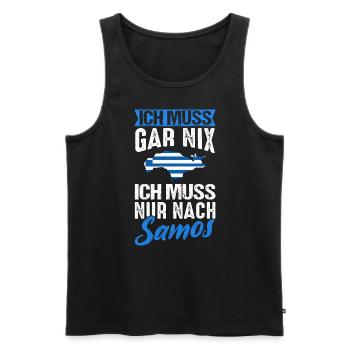 Samos Griechenland Urlaub Sommerurlaub Urlauber In - Männer Premium Bio Tank Top - Schwarz - Vorne - AI Model Male 178 light (178cm)