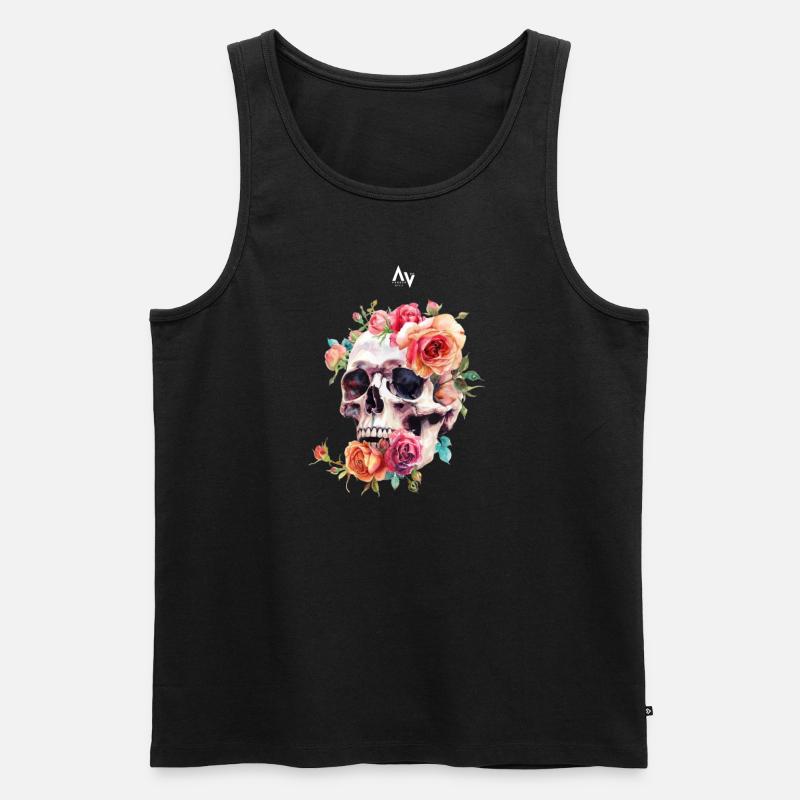Floral Eternity - Männer Premium Bio Tank Top - Schwarz