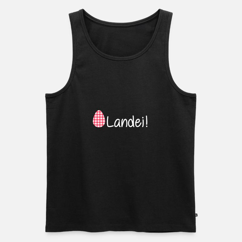 landei (white) - Männer Premium Bio Tank Top - Schwarz