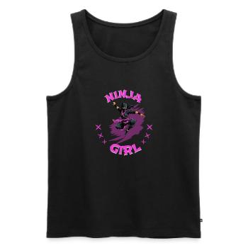 Charming Ninja Fighter I Ninja Girl I Ninja - Männer Premium Bio Tank Top - Schwarz - Vorne - AI Model Male 178 light (178cm)