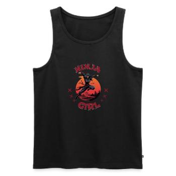 Charming Ninja Fighter I Ninja Girl I Ninja - Männer Premium Bio Tank Top - Schwarz - Vorne - AI Model Male 178 light (178cm)