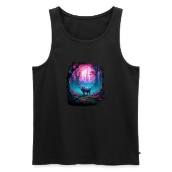 Blowjob Humor Tshirt Bratwurst Funny Sayings - Men's Premium Organic Tank Top - black - Front - AI Model Male 178 light (178cm)