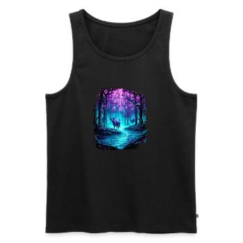 Always Barbecue Fun Blowjob Cow Bratwurst Eggs - Men's Premium Organic Tank Top - black - Front - AI Model Male 178 light (178cm)