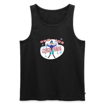Ski Alpin Skifahren Skifahrer Skisport Meine Piste - Männer Premium Bio Tank Top - Schwarz - Vorne - Michal (187cm)