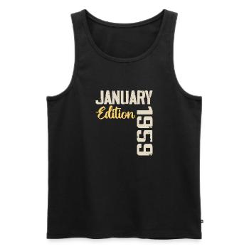 Birthday gift born in January 1959 - 1959 - Men's Premium Organic Tank Top - black - Front - Michal (187cm)