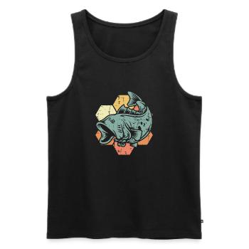 Pisces - Men's Premium Organic Tank Top - black - Front - Michal (187cm)