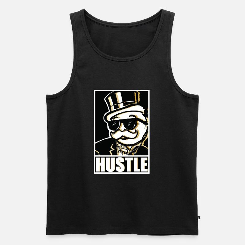 Monopoly Hustle Mr. Monopoly - Männer Premium Bio Tank Top - Schwarz