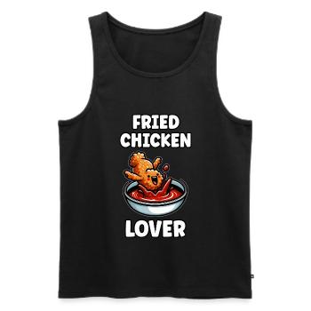 Poulet frit Ailes de poulet Poulet Cadeau - Débardeur bio Premium Homme - noir - Devant - Michal (187cm)