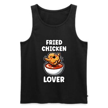 Poulet frit Ailes de poulet Poulet Cadeau - Débardeur bio Premium Homme - noir - Devant - Michal (187cm)