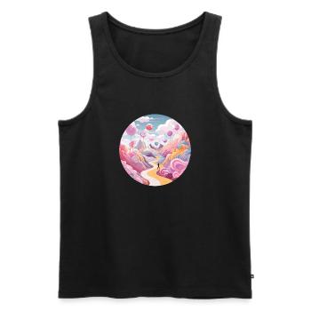 Magical Adventures: Whimsical Wanderer - Men's Premium Organic Tank Top - black - Front - AI Model Male 178 light (178cm)