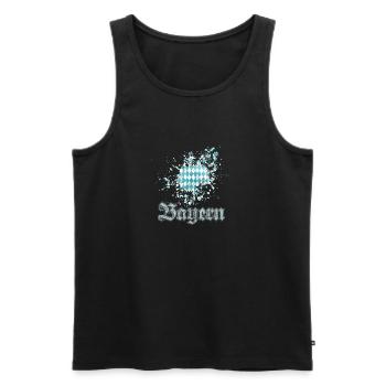Bayern - Männer Premium Bio Tank Top - Schwarz - Vorne - Michal (187cm)