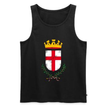 Armoiries de Milan - Débardeur bio Premium Homme - noir - Devant - Michal (187cm)