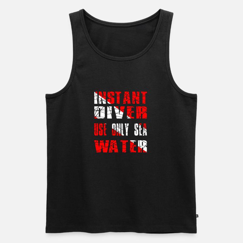 INSTANT DIVER - Männer Premium Bio Tank Top - Schwarz