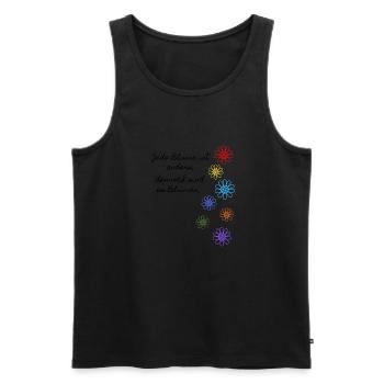 Lesbisch - Schwul - LGBTQ - Spruch - Männer Premium Bio Tank Top - Schwarz - Vorne - Michal (187cm)