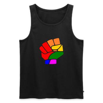 Lgbt - Men's Premium Organic Tank Top - black - Front - AI Model Male 178 light (178cm)