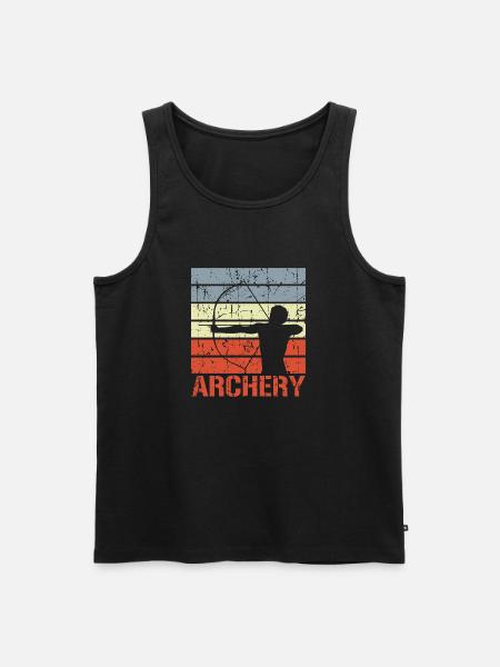 Archery Retro Look - Men's Premium Organic Tank Top - black