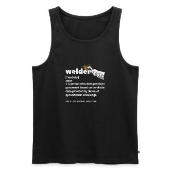 Welder Definition - Männer Premium Bio Tank Top - Schwarz - Vorne - AI Model Male 178 light (178cm)